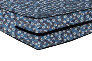 The Furnishing Tree Dust & Waterproof Single Size 36X72X4 inches (WxLxH) Zippered Mattress Cover Blue Floral-thumb4