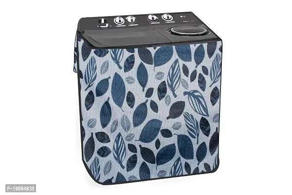 The Furnishing Tree Washing Machine Cover Ditzy Pattern Grey Compatible for Whirlpool 7Kg Semi-Automatic Top Loading Ace Supreme Plus