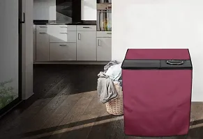 The Furnishing Tree Washing Machine Cover Made for LG 9 kg Semi-Automatic Top Loading P9040RGAZ Maroon Color-thumb1