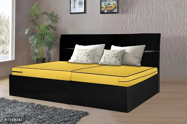 The Furnishing Tree Polyester Waterproof Large Queen Size 60x78X5 inches (WxLxH) Zippered Mattress Cover Yellow