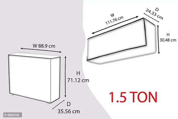 The Furnishing Tree AC Cover Indoor Unit for 1.5 ton Yellow Color-thumb4
