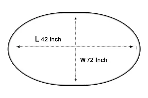 The Furnishing Tree Oval Shaped 12 Seater Transparent Table Cover WxL 60x140 inches 0.15 mm Thickness with Silver Lace-thumb3