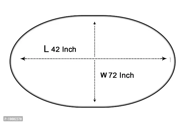 The Furnishing Tree Oval Shaped 12 Seater Transparent Table Cover WxL 60x140 inches 0.15 mm Thickness with Silver Lace-thumb4