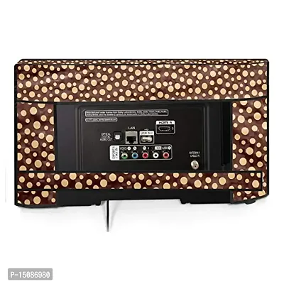 The Furnishing Tree Waterproof LED/LCD/Monitor TV Cover for All 24 Inch Models Polka dot Pattern Brown-thumb3