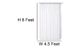 The Furnishing Tree 0.20mm PVC AC Transparent Curtain - (4.5 X 7 Ft) Or (54 X 84 Inches) Set of Two-thumb3