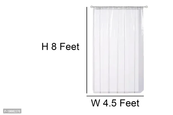 The Furnishing Tree 0.20mm PVC AC Transparent Curtain - (4.5 X 7 Ft) Or (54 X 84 Inches) Set of Two-thumb4