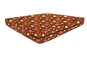 The Furnishing Tree Polyester Waterproof Single Size 36X75X5 inches (WxLxH) Zippered Mattress Cover Orange Floral-thumb2