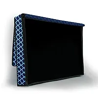 The Furnishing Tree Waterproof LED/LCD/Monitor TV Cover for All 24 Inch Models Checkered Pattern Blue-thumb3