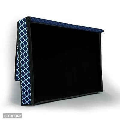 The Furnishing Tree Waterproof LED/LCD/Monitor TV Cover for All 24 Inch Models Checkered Pattern Blue-thumb4