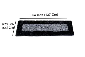 The Furnishing Tree Rugs/Floor Runner Large Anti Skid Black and Grey Color Eco Certified Size WxL 56x137 cm-thumb4