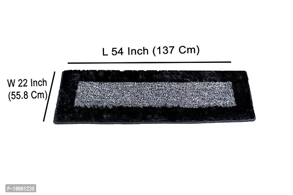 The Furnishing Tree Rugs/Floor Runner Large Anti Skid Black and Grey Color Eco Certified Size WxL 56x137 cm-thumb5