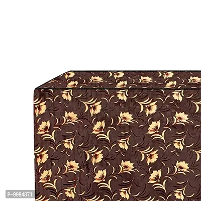 The Furnishing Tree Window ac Cover 1.5 ton Waterproof and dustproof PVC Floral Pattern Coffee Brown-thumb5