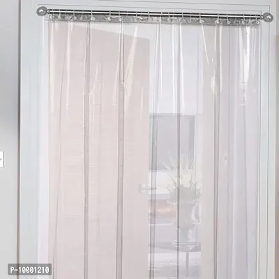 The Furnishing Tree 0.15mm PVC AC Transparent Curtain - (4.5 X 9 Ft) Or (54 X 108 Inches) Set of Two-thumb3