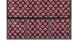 The Furnishing Tree Waterproof Fridge Top Cover with 6 pockets LxW 22x39 Inch Symmetric Pattern Red, Wipeable-thumb2