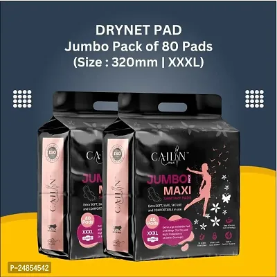 Jumbo Extra comfort DryNet Womens Sanitary Pads with wings Extra Anti Bacterial Soft Comfortable Sanitary Napkins Pads for Day  Night Protecti-thumb0