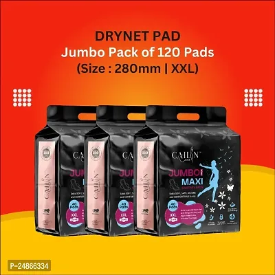 Jumbo Extra comfort Sanitary Pads With Wings |Odour C 3 Jumbo Packet of 120 Extra large Pads