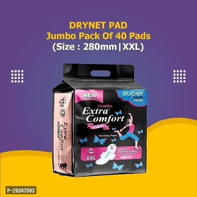 Extra Comfort  XXL Soft sanitary Pads With Wings  - 1 Pack (40 Pads) Sanitary Pad