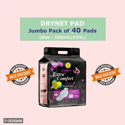 jumbo extra comfort Sanitary Napkin/Pad, XXXL 320mm, Pack of 40 Napkins-thumb0