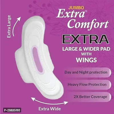 Jumbo Extra Comfort Maxi sanitary pads | New Of Advance Gel Technology Overnight Protection Sanitary Pads With Wings for Women (Total 40 Pads)-thumb2