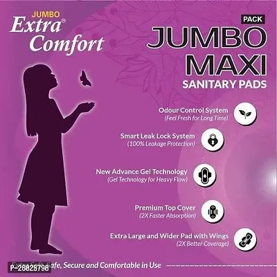 Extra Comfort Sanitary Pads with Wings for Women, XXL, 40 Sanitary Napkins-thumb3