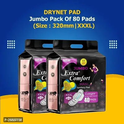 Jumbo Extra comfort Sanitary Napkin Pads (80 pads, XXXL) Sanitary Pad-thumb0