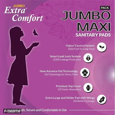 Jumbo Extra comfort Sanitary Napkin Pads (80 pads, XXXL) Sanitary Pad-thumb4