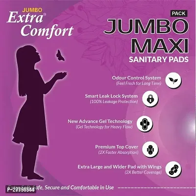 Jumbo Extra comfort Sanitary Napkin Pads (80 pads, XXXL) Sanitary Pad-thumb2