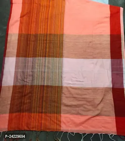 Elegant Multicoloured Cotton Saree For Women-thumb0