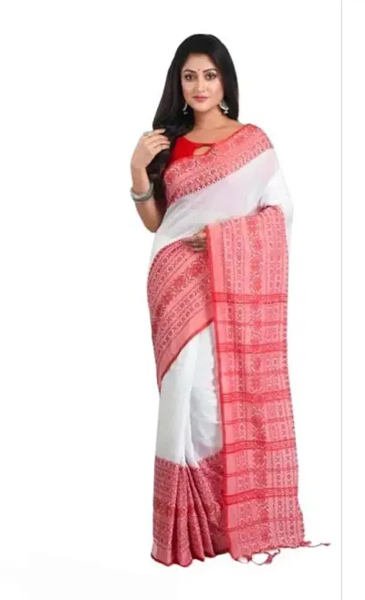 Elegant Polycotton Saree with Blouse piece 