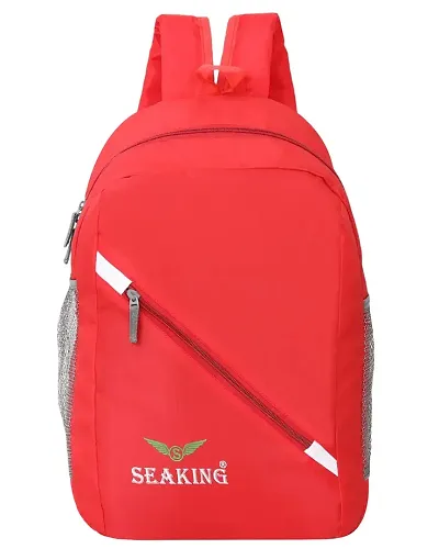 Stylish Solid Backpacks With Watch