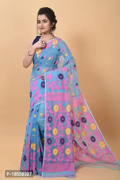 Stylish Cotton  Printed Saree without Blouse piece-thumb0