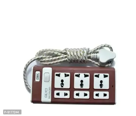 Useful Extension Boards/CHORDS Extension Box 6 Amp 3+3 Universal Multi Plug Point (3 Three pin and 3 Two pin sockets)-thumb0