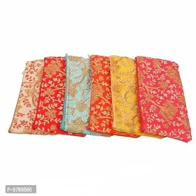Ethiana Traditional Vintage Embroidered Potli Purse for Women with Zipper, Potli Bags for Return Gifts set of 6 Pcs