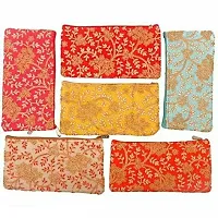 Ethiana Traditional Vintage Embroidered Potli Purse for Women with Zipper, Potli Bags for Return Gifts set of 6 Pcs-thumb1