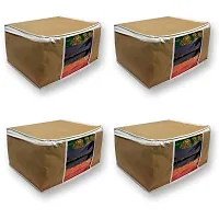 Non Woven Multi Sari Packing Saree Cover Storage Bags for Clothes Combo Offer Saree Organizer Pack of 4 pcs-thumb1