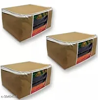 Non Woven Multi Sari Packing Saree Cover Storage Bags for Clothes Combo Offer Saree Organizer Pack of 4 pcs-thumb3