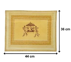 Dolli Printed Non Woven Transparent Waterproof Single Saree plastic Cover With Zip- Pack of 6 (Gold)-thumb1