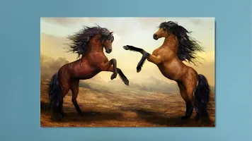 Beautiful Canvas Painting 2 Horses-thumb1