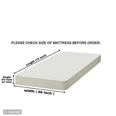 CheckMe Cotton Single Bed Mattress Cover with Elastic Strap-thumb2