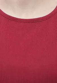 Sei Bello Women Regular Fit Solid Casual Tops (XX-Large, Maroon)-thumb4