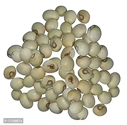 Safed Gujna Ratti - Chirmati White Chimri Gunja Rakt Chirmi Gunja Ratti Beads Seed for Lakshmi Mahakali Saraswati Puja (Set of 51)-thumb0