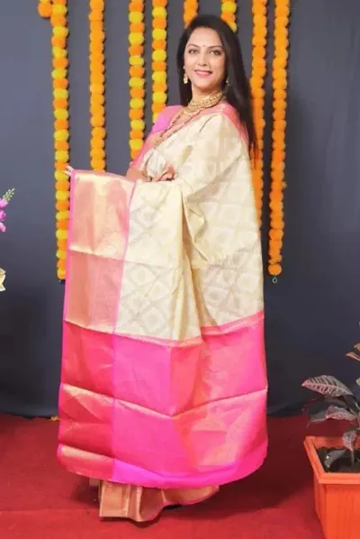 Attractive Pure Silk Saree without Blouse piece 