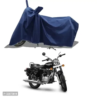 GARVIT :-  Bullet 350 New BS6 Two Wheeler Motercycle Bike and Scooty  Cover with Water-Resistant and Dust Proof Premium 190T Fabric_Navy Blue-thumb0