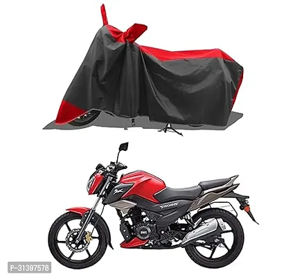 Styxer:- Two Wheeler - Bike Cover for Raider   Scooty Cover with Water-Resistant and Dust Proof Premium 190T Fabric_Red Stripe-thumb0