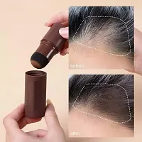 Natural Hairline 1PCS Powder Stick With 2PCS Draw Eyebrows Hair Shadow  Root Touch Up Powder, Waterproof Hair Shading Sponge Pen Hair Filler Powder for Cover Hair Touch-Up, Thin Hair (Black)-thumb2