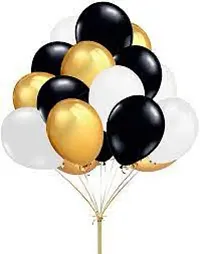 Arnav Traders Presents Black White  Golden Latex Balloons Party Decoration Items Kit Balloon For Boys And Girls . Black Golden  White Balloons For all Occasions ( Pack of 60 )-thumb3