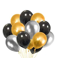 Arnav Traders Presents Black White  Golden Latex Balloons Party Decoration Items Kit Balloon For Boys And Girls . Black Golden  White Balloons For all Occasions ( Pack of 60 )-thumb1