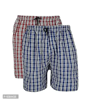 Boxer Mens Sports Cotton Multicolor Shorts Boxer Pack Of 02-thumb0