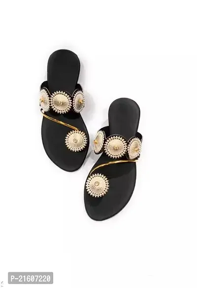 Elegant Black Synthetic Solid Fashion Flats For Women