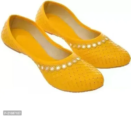 Elegant Yellow Synthetic  Bellies For Women-thumb0